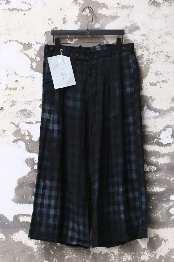 ARCHIVIO J.M.Ribot Blue Check Casual Pants Italy Craftsman AJM-PA43/QD-LG Blue Check